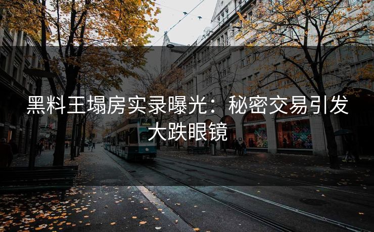 黑料王塌房实录曝光：秘密交易引发大跌眼镜
