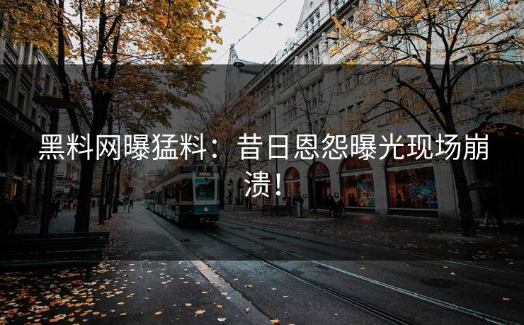 黑料网曝猛料：昔日恩怨曝光现场崩溃！