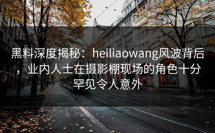 黑料深度揭秘：heiliaowang风波背后，业内人士在摄影棚现场的角色十分罕见令人意外